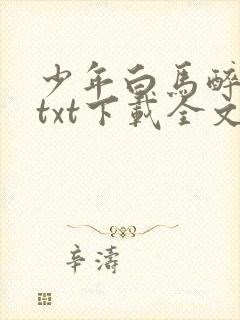 少年白马醉春风txt下载全文免