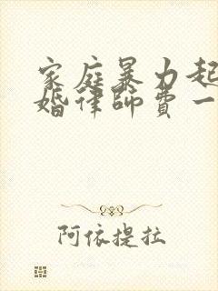 家庭暴力起诉离婚律师费一般多少钱