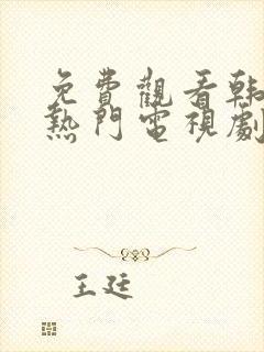 免费观看韩剧大热门电视剧