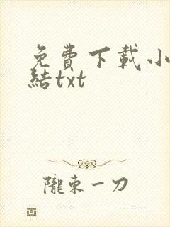 免费下载小说完结txt