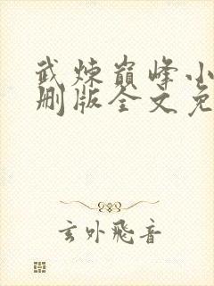 武炼巅峰小说未删版全文免费阅读