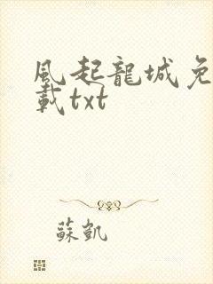 风起龙城免费下载txt