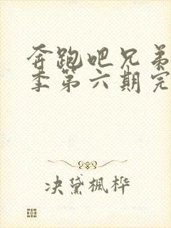 奔跑吧兄弟第三季第六期完整版封面