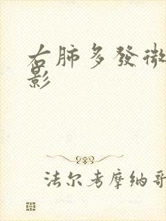 右肺多发微结节影