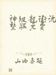 神级龙卫沈浪完整版免费