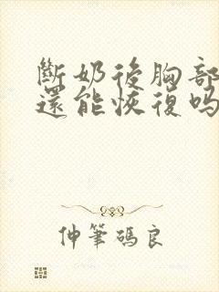 断奶后胸部变小还能恢复吗