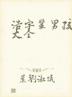 浩字辈男孩取名大全