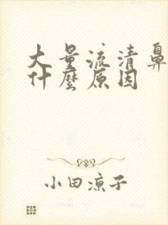 大量流清鼻涕是什么原因