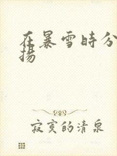 在暴雪时分林亦扬