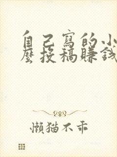 自己写的小说怎么投稿赚钱