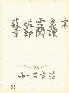 苏婉霍枭寒最新章节阅读