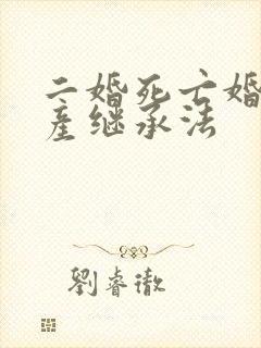 二婚死亡婚前遗产继承法