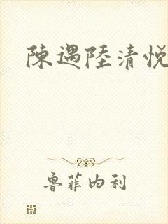 陈遇陆清悦小说封面