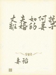 丈夫如何挽回要离婚的妻子