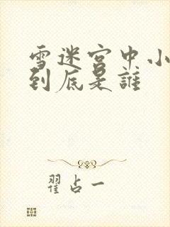 雪迷宫中小马哥到底是谁