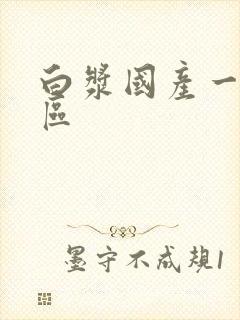 白浆国产一区二区