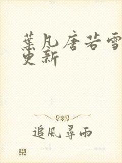 叶凡唐若雪现在更新