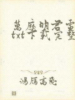 万历明君电子书txt下载完整版