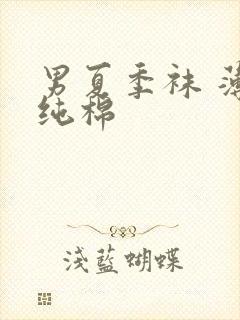 男夏季袜 薄款纯棉封面