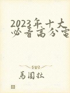 2023年十大必看高分电影
