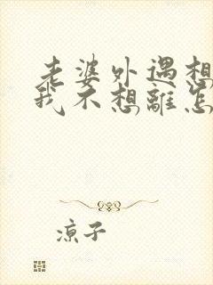 老婆外遇想离婚我不想离怎么办