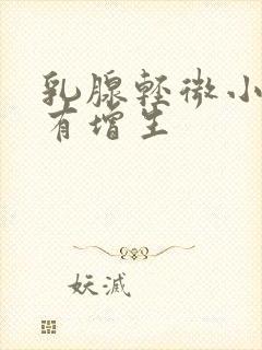 乳腺轻微小叶部有增生