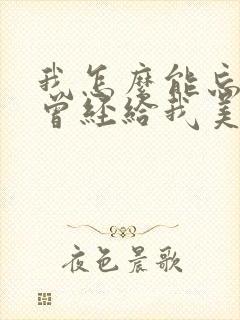 我怎么能忘记你曾经给我美丽是什么歌