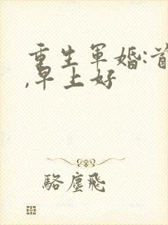 重生军婚:首长,早上好封面