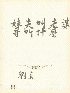 妹夫叫老婆的哥哥叫什么