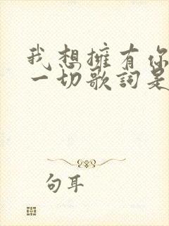 我想拥有你所有一切歌词是什么歌