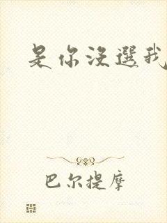 是你没选我歌词