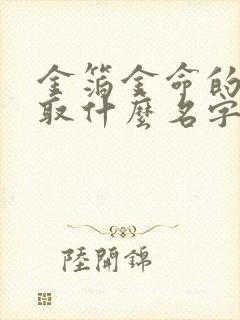 金箔金命的男孩取什么名字