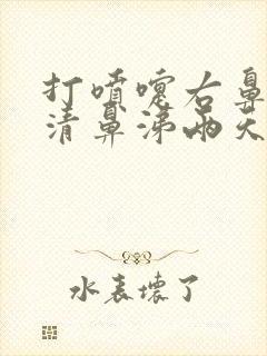 打喷嚏右鼻孔流清鼻涕两天了怎么办