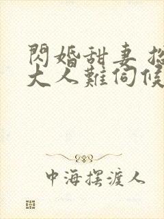 闪婚甜妻 总裁大人难伺候封面