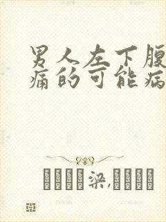 男人左下腹部隐痛的可能病因封面