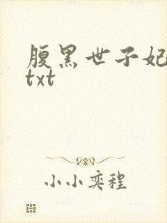 腹黑世子妃日常txt