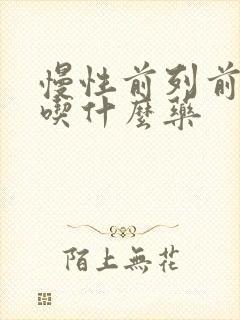 慢性前列前列腺吃什么药