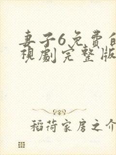 妻子6免费的电视剧完整版中文在线观看