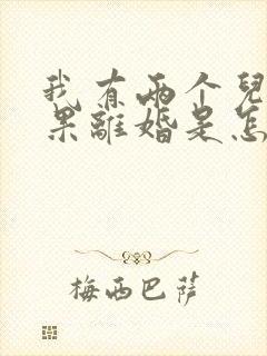 我有两个儿子如果离婚是怎么判