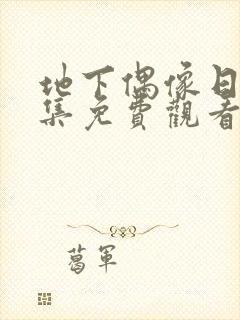 地下偶像日漫全集免费观看