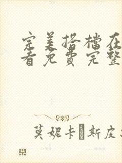 完美搭档在线观看免费完整版电视剧