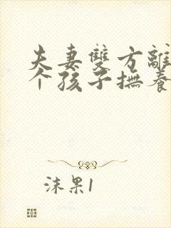 夫妻双方离婚两个孩子抚养权怎么判定