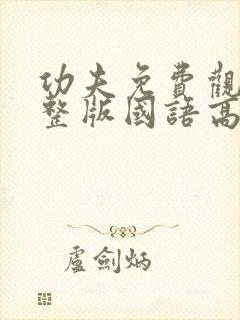 功夫免费观看完整版国语高清电影