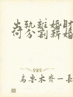 出轨离婚财产如何分割新婚姻法2021