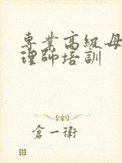 专业高级母婴护理师培训