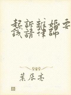 起诉离婚要多少钱请律师封面