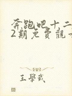 奔跑吧十二季12期免费观看