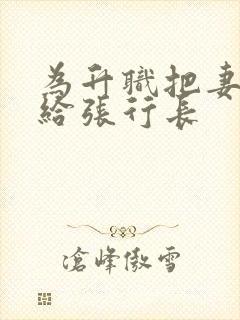 为升职把妻子献给张行长
