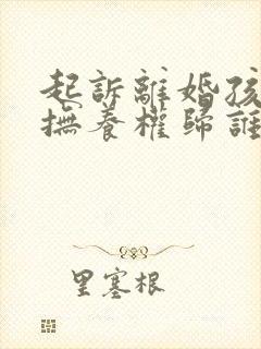 起诉离婚孩子的抚养权归谁