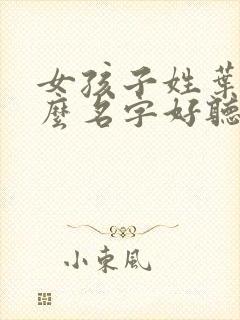 女孩子姓叶取什么名字好听封面